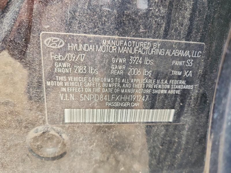 2017 HYUNDAI ELANTRA SE 13