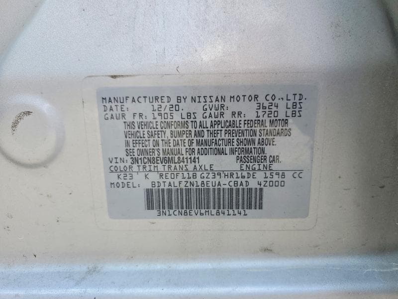 2021 NISSAN VERSA SV 12