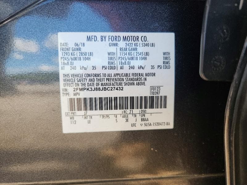 2018 FORD EDGE SEL 13