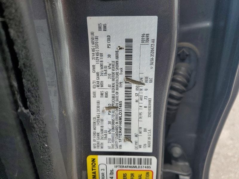 2021 FORD RANGER XL 12
