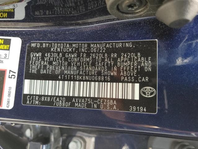2022 TOYOTA CAMRY SE 13