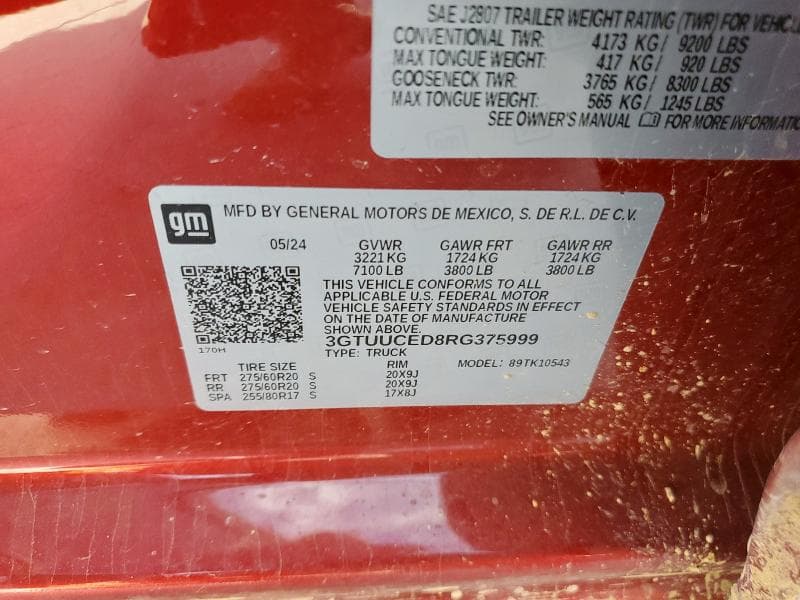2024 GMC SIERRA K1500 ELEVATION 12