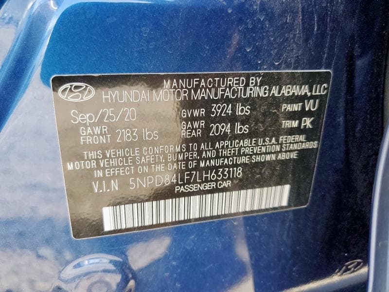 2020 HYUNDAI ELANTRA SEL 13