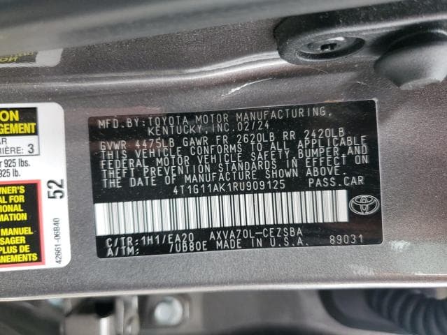 2024 TOYOTA CAMRY SE 13