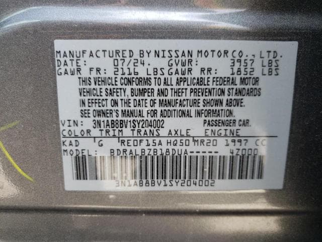 2025 NISSAN SENTRA S 12