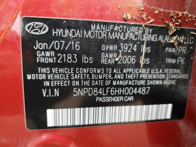 2017 HYUNDAI ELANTRA SE 12