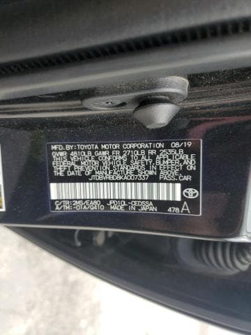 2019 TOYOTA MIRAI 12