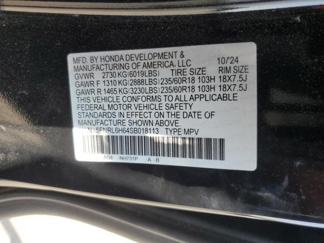 2025 HONDA ODYSSEY EXL 13