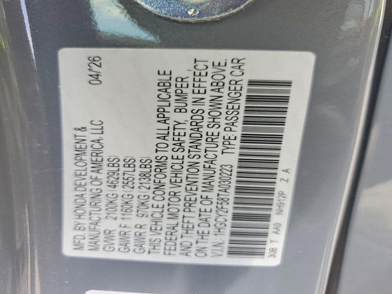 2026 HONDA ACCORD HYBRID SPORT 12