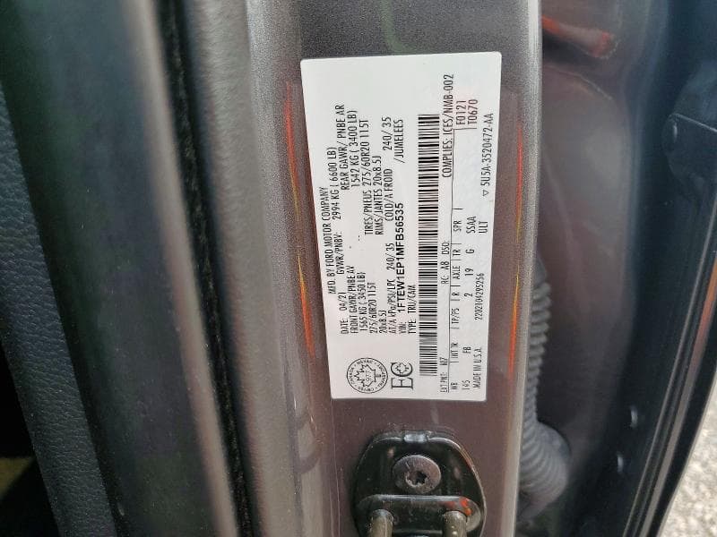 2021 FORD F150 SUPERCREW 12