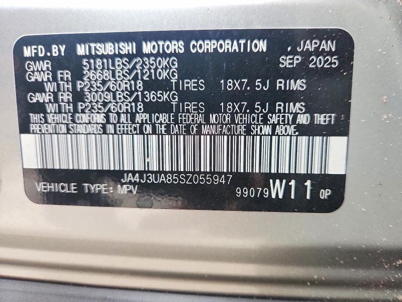 2025 MITSUBISHI OUTLANDER ES 13