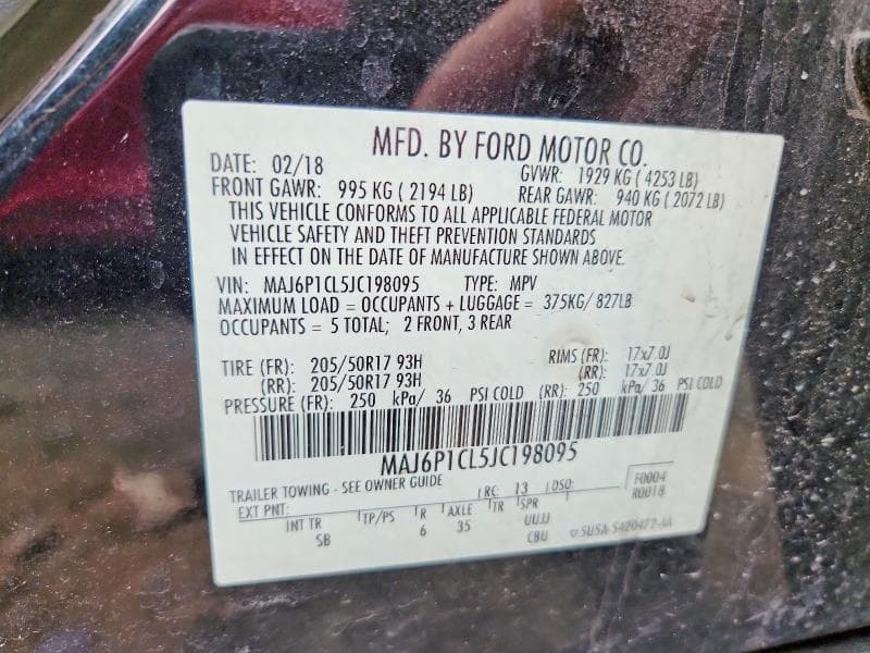 2018 FORD ECOSPORT SES 13