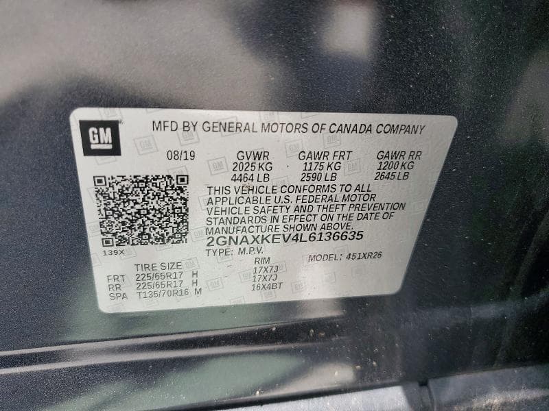 2020 CHEVROLET EQUINOX LT 12