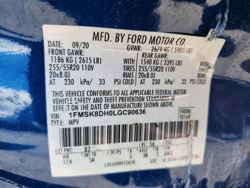 2020 FORD EXPLORER XLT 13
