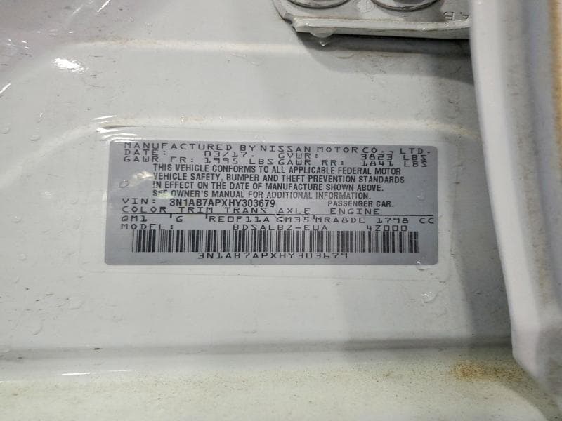 2017 NISSAN SENTRA S 13