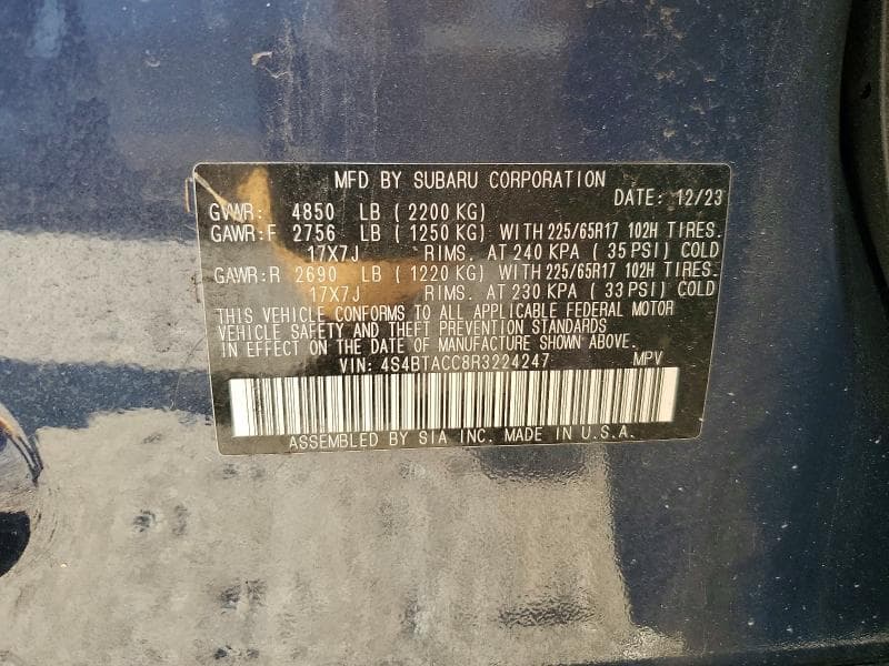 2024 SUBARU OUTBACK PREMIUM 13