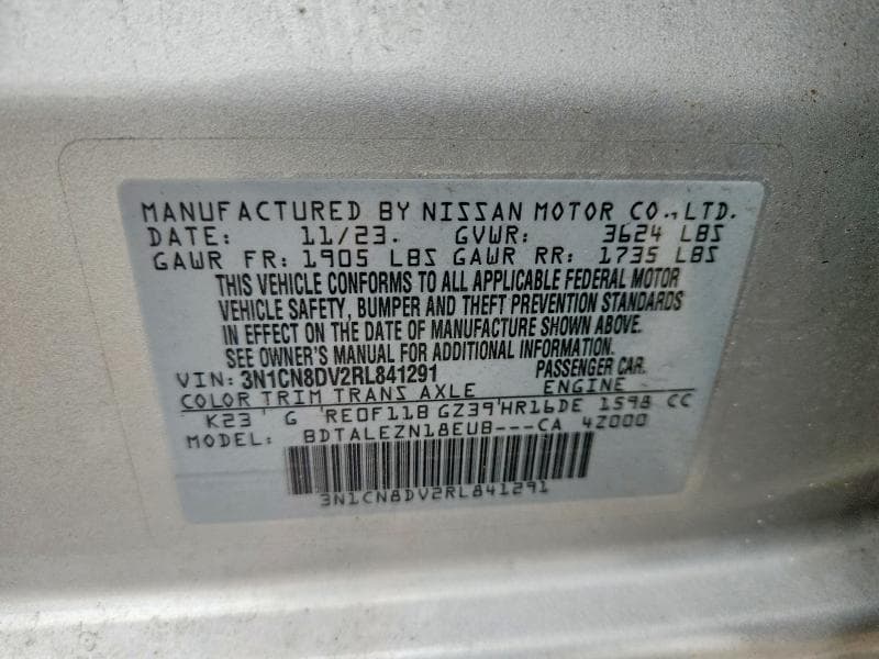 2024 NISSAN VERSA S 12