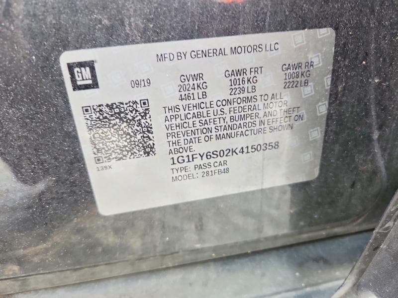 2019 CHEVROLET BOLT EV LT 12