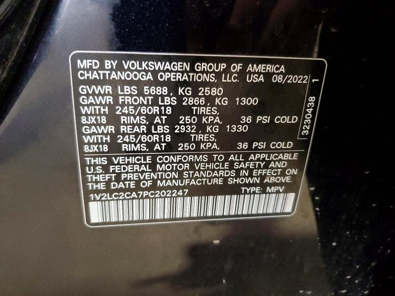 2023 VOLKSWAGEN ATLAS CROSS SPORT SE 13
