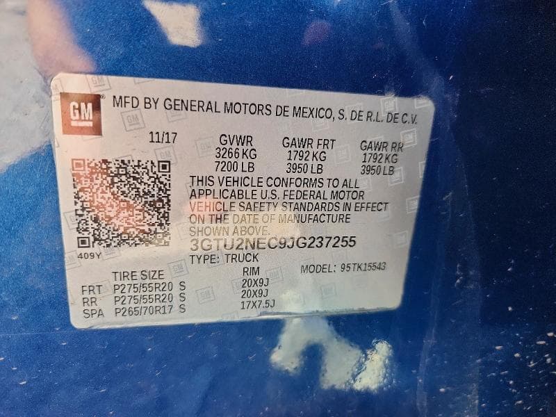 2018 GMC SIERRA K1500 SLT 12