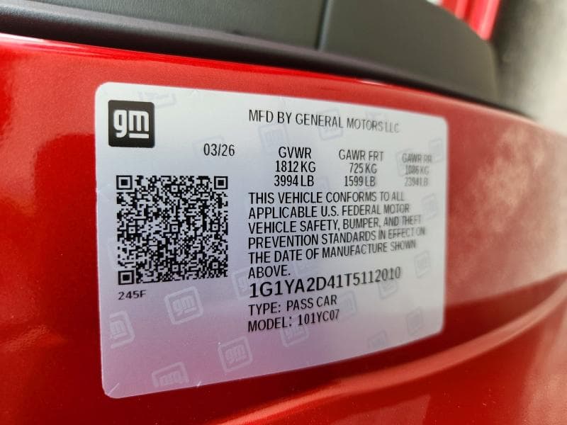2026 CHEVROLET CORVETTE STINGRAY 1LT 12