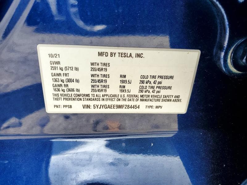 2021 TESLA MODEL Y 13