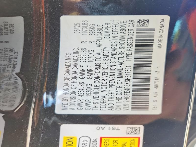 2025 HONDA CIVIC SPORT 12