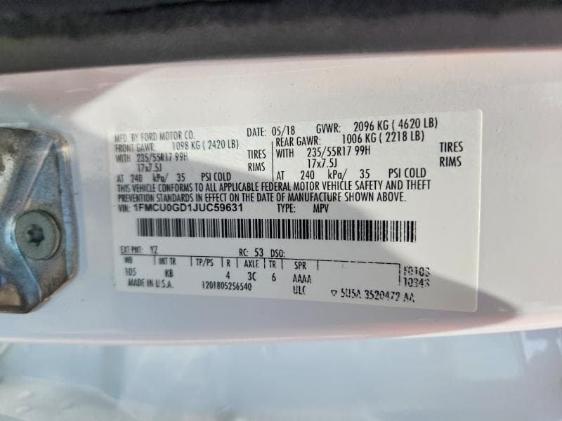 2018 FORD ESCAPE SE 13