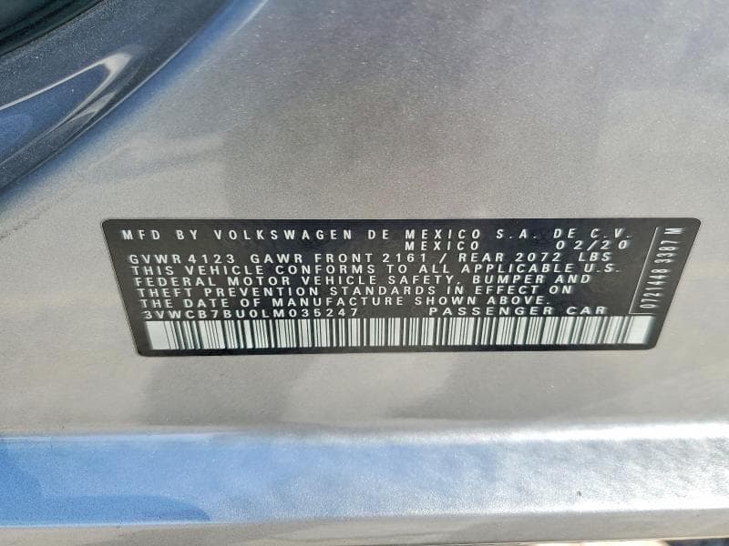 2020 VOLKSWAGEN JETTA S 12