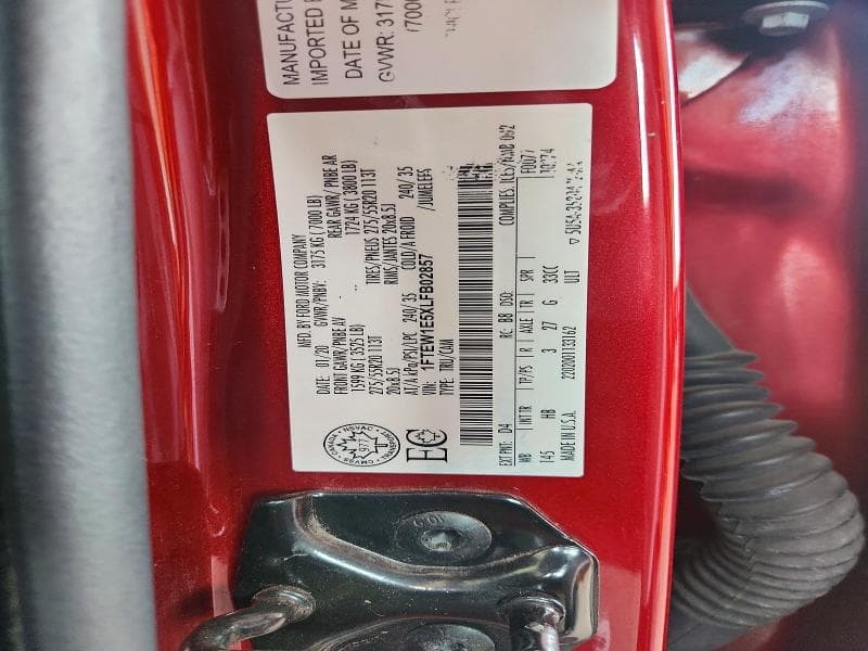 2020 FORD F150 SUPERCREW 12