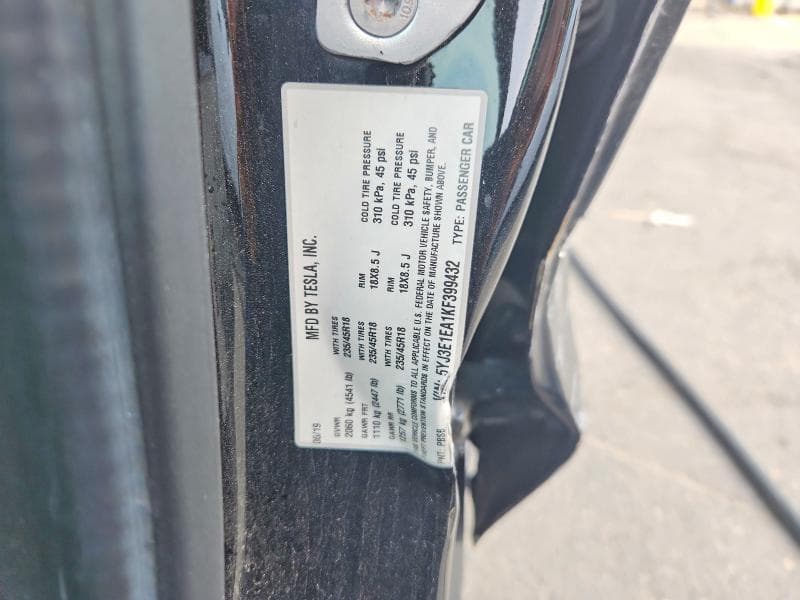 2019 TESLA MODEL 3 12