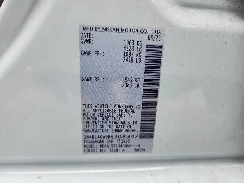 2024 NISSAN ALTIMA SR 12
