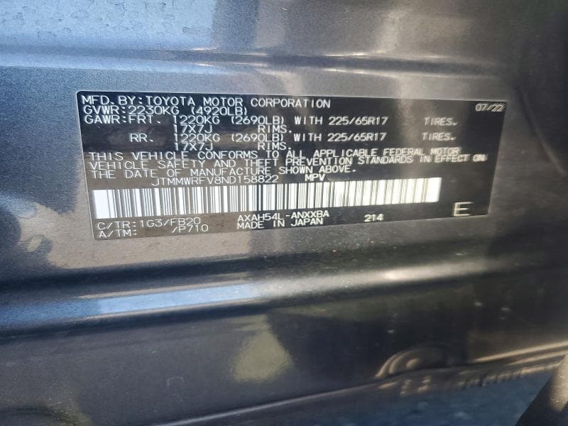 2022 TOYOTA RAV4 LE 14