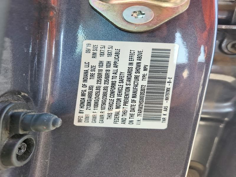 2019 HONDA CR-V EX 13