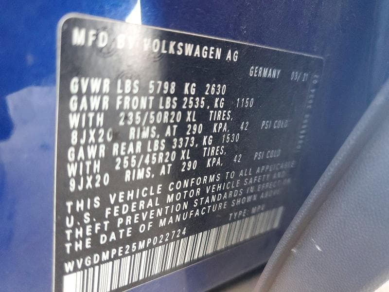 2021 VOLKSWAGEN ID.4 FIRST EDITION 13