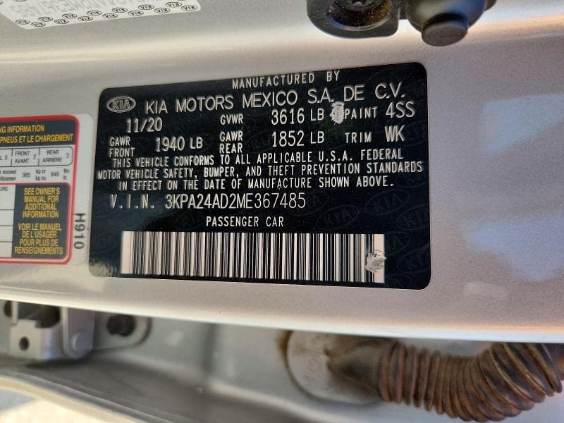 2021 KIA RIO S 12
