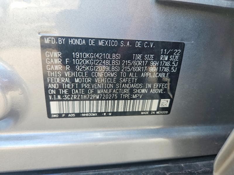 2023 HONDA HR-V EXL 13