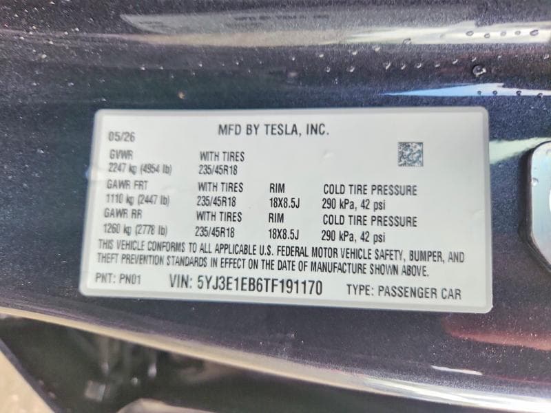 2026 TESLA MODEL 3 12