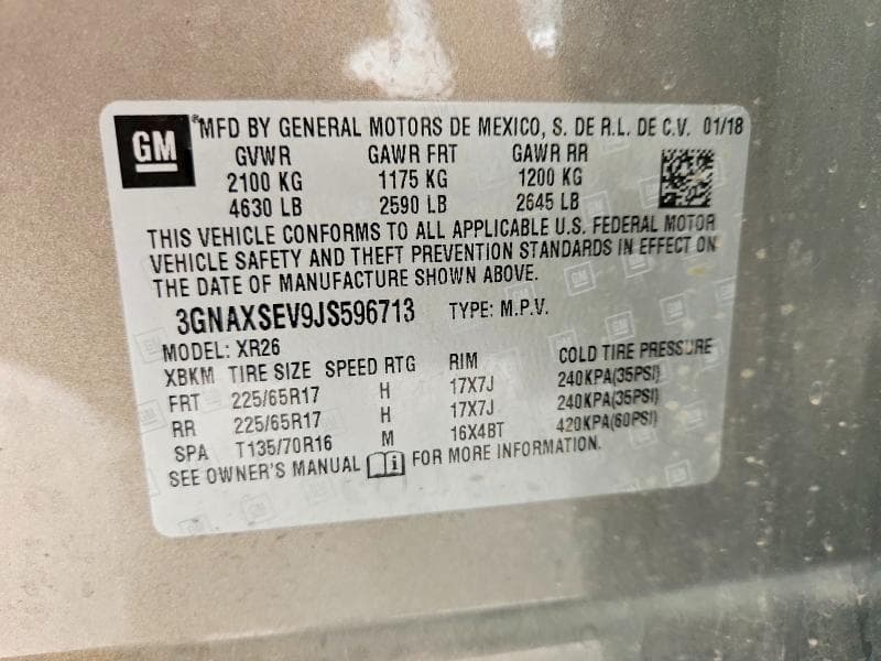 2018 CHEVROLET EQUINOX LT 12