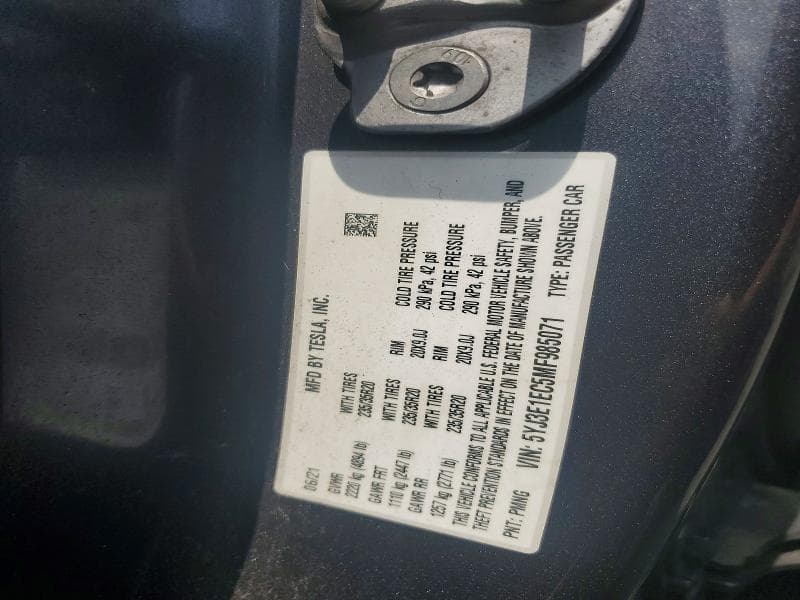 2021 TESLA MODEL 3 12