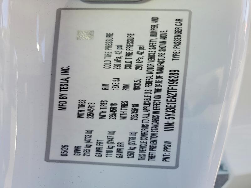 2026 TESLA MODEL 3 12