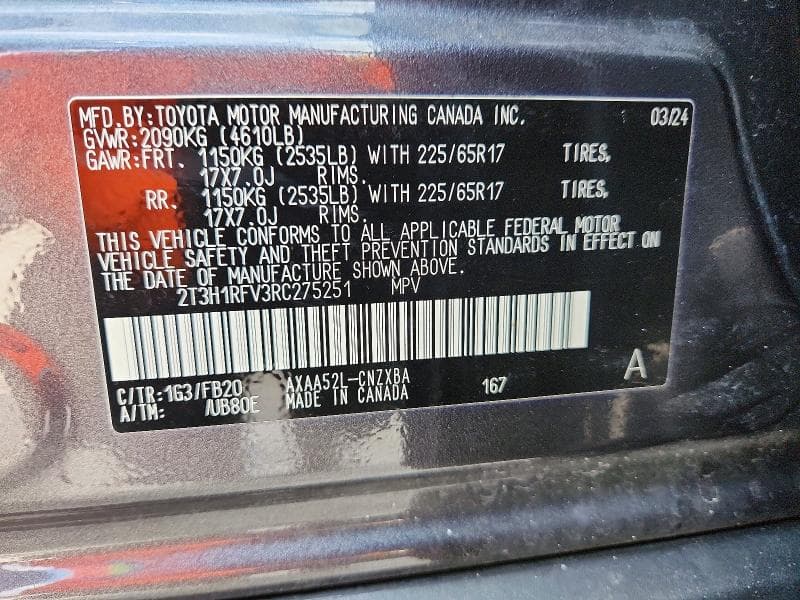 2024 TOYOTA RAV4 LE 13