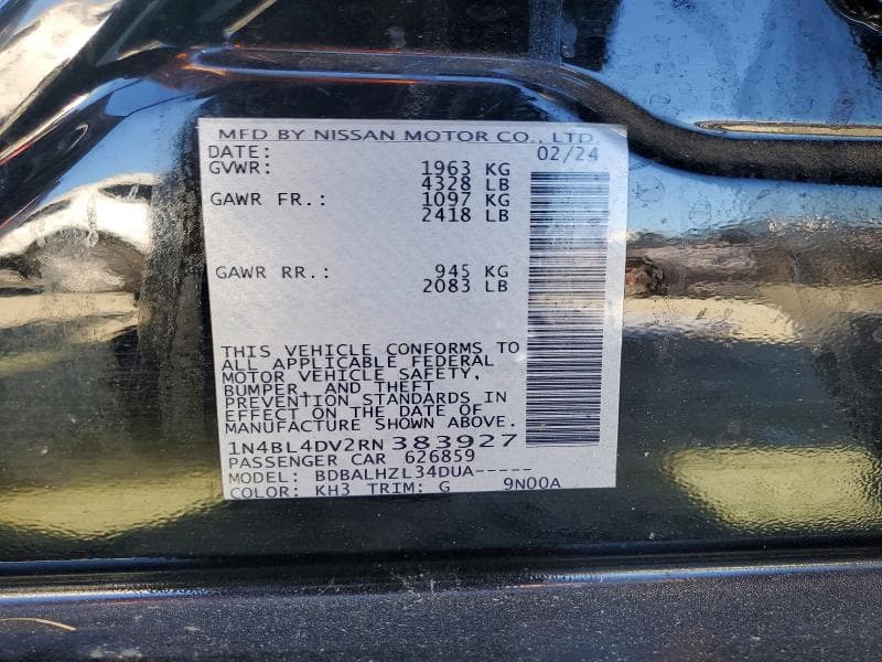 2024 NISSAN ALTIMA SV 12