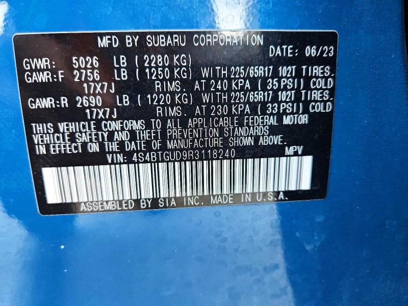 2024 SUBARU OUTBACK WILDERNESS 13