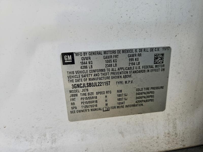 2018 CHEVROLET TRAX 1LT 14