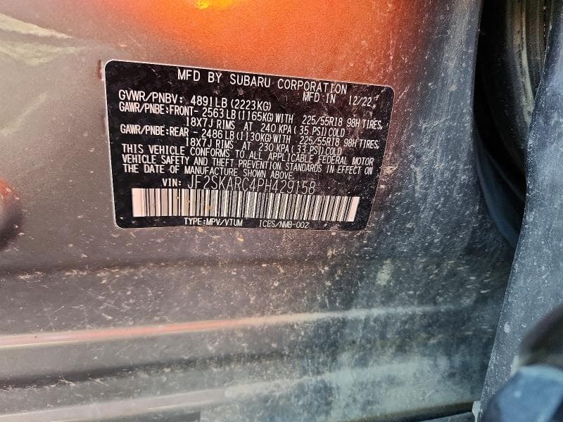 2023 SUBARU FORESTER TOURING 12