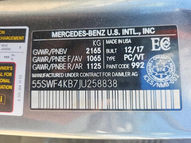 2018 MERCEDES-BENZ C 300 4MATIC 13