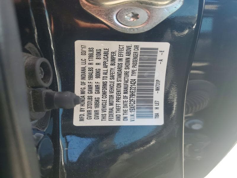 2017 HONDA CIVIC EX 12