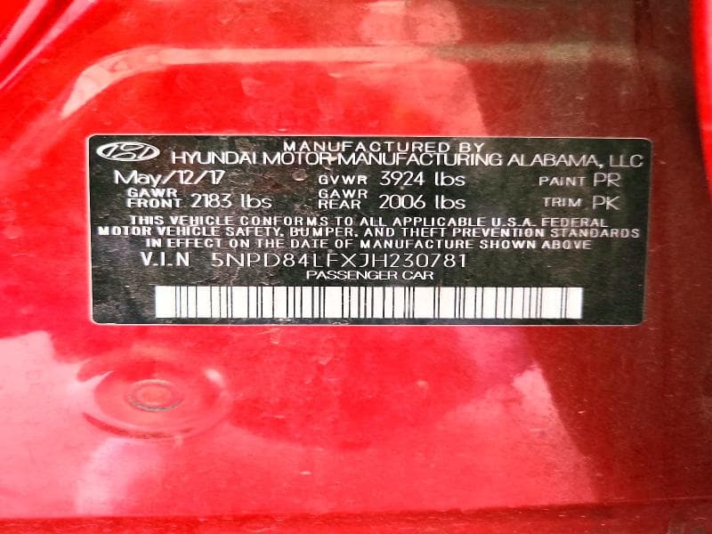 2018 HYUNDAI ELANTRA SEL 12