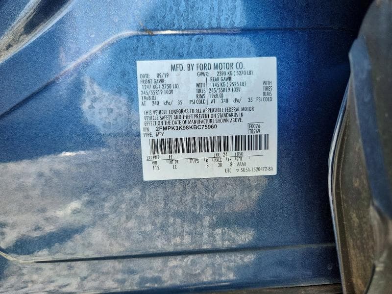 2019 FORD EDGE TITANIUM 13